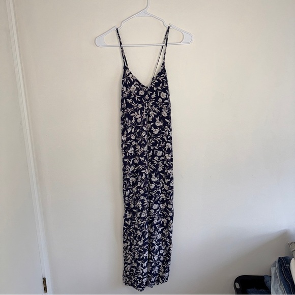Old Navy Sleeveless V-Neck Maxi Shift Dress Navy Floral Small - Picture 2 of 5